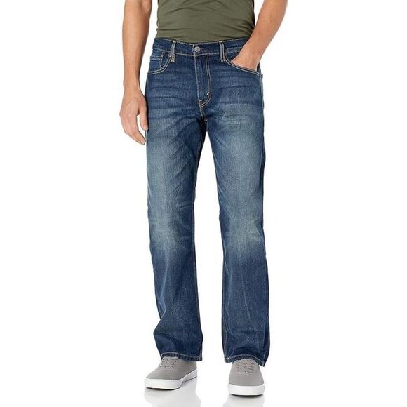 Levi's Men's 569 Loose Straight Fit Jeans stretch size 44X32 dark denim color  . - Picture 1 of 10